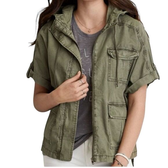 American Eagle Outfitters Military Cargo Jacket S/XS - Picture 1 of 11